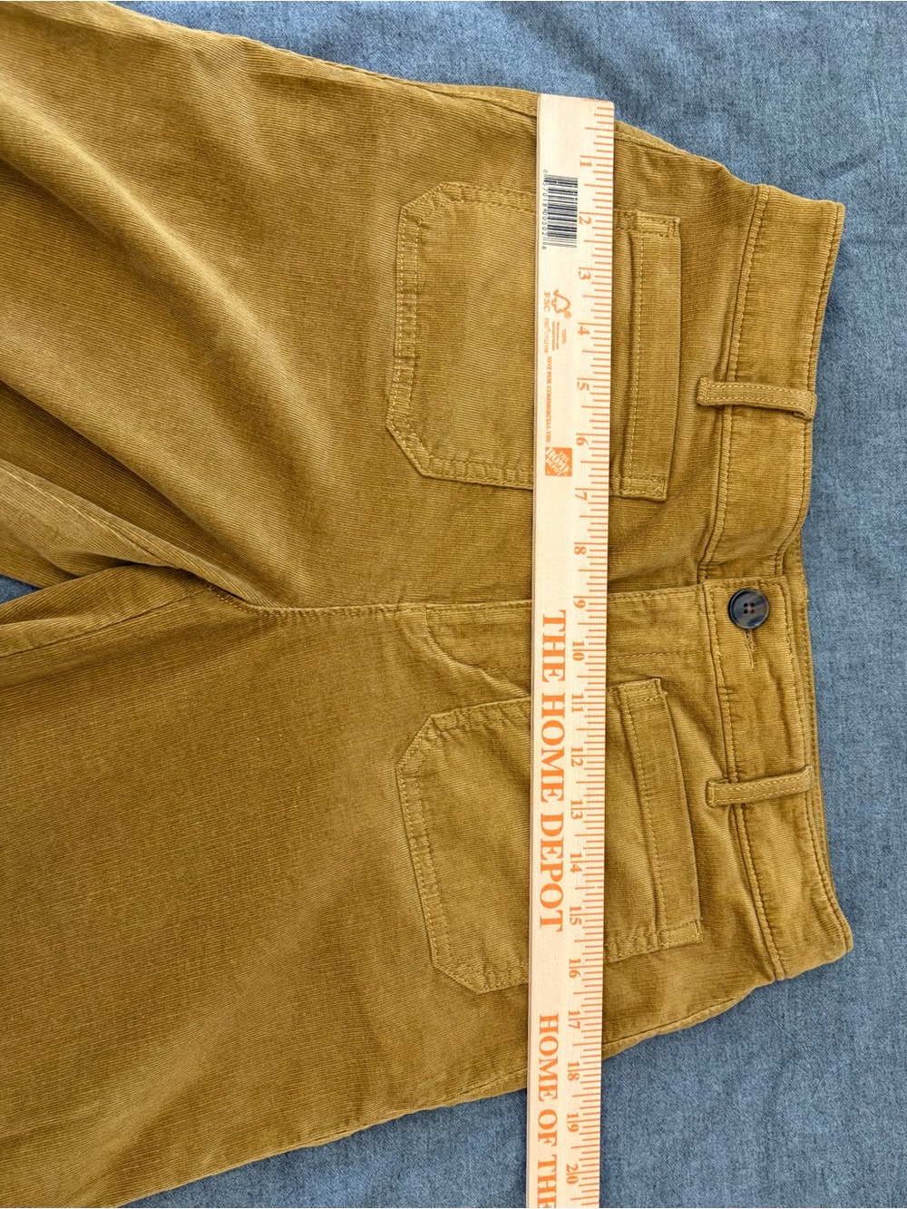 Ann Taylor LOFT THE PALMER Mustard Yellow Brown Wide Leg Corduroy Boho Pants 6 - Picture 13 of 14